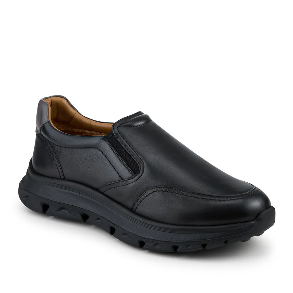 Wide Fit Leather Elasticated Slip On Shoes - PRFEM42011 / 328 324
