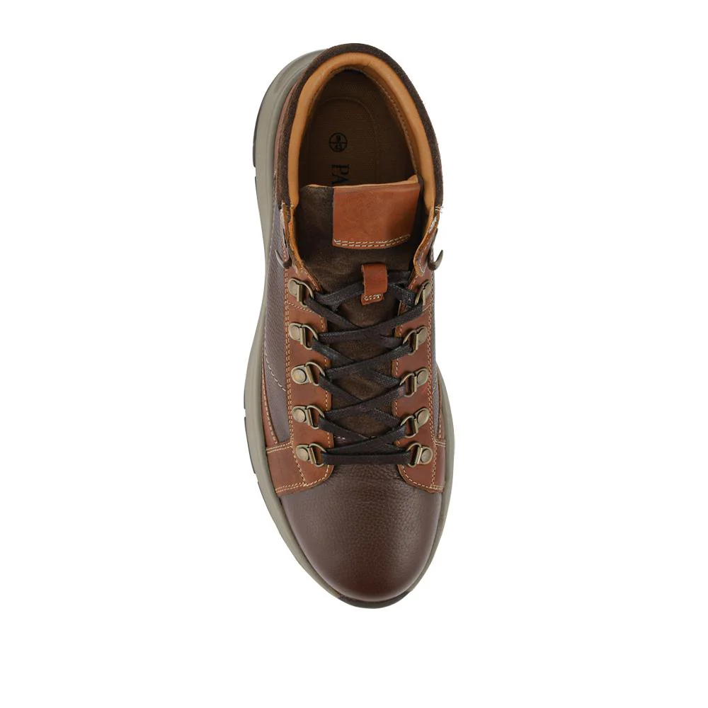 Wide Fit Leather Cushioned Sole Boots - PRFEM42013 / 328 327 - Brown - Image 4