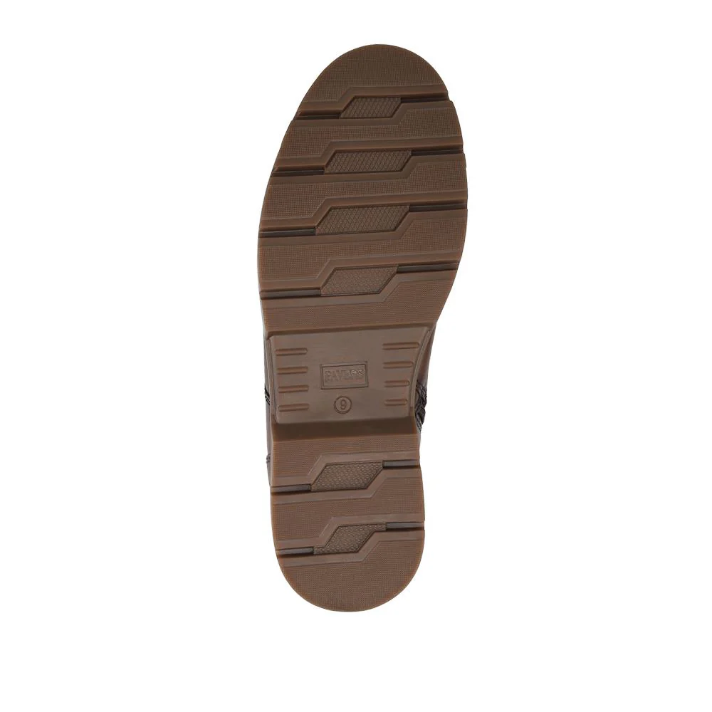 Wide Fit Leather Lace Up Boots - FBFOO42006 / 327 997 - Brown - Image 5