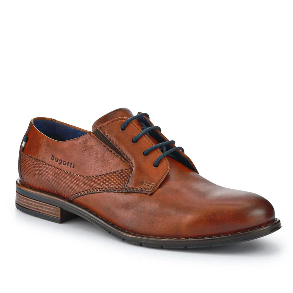 Wide-Fit Leather Lace-Up Shoes - BUG41501 / 326 718