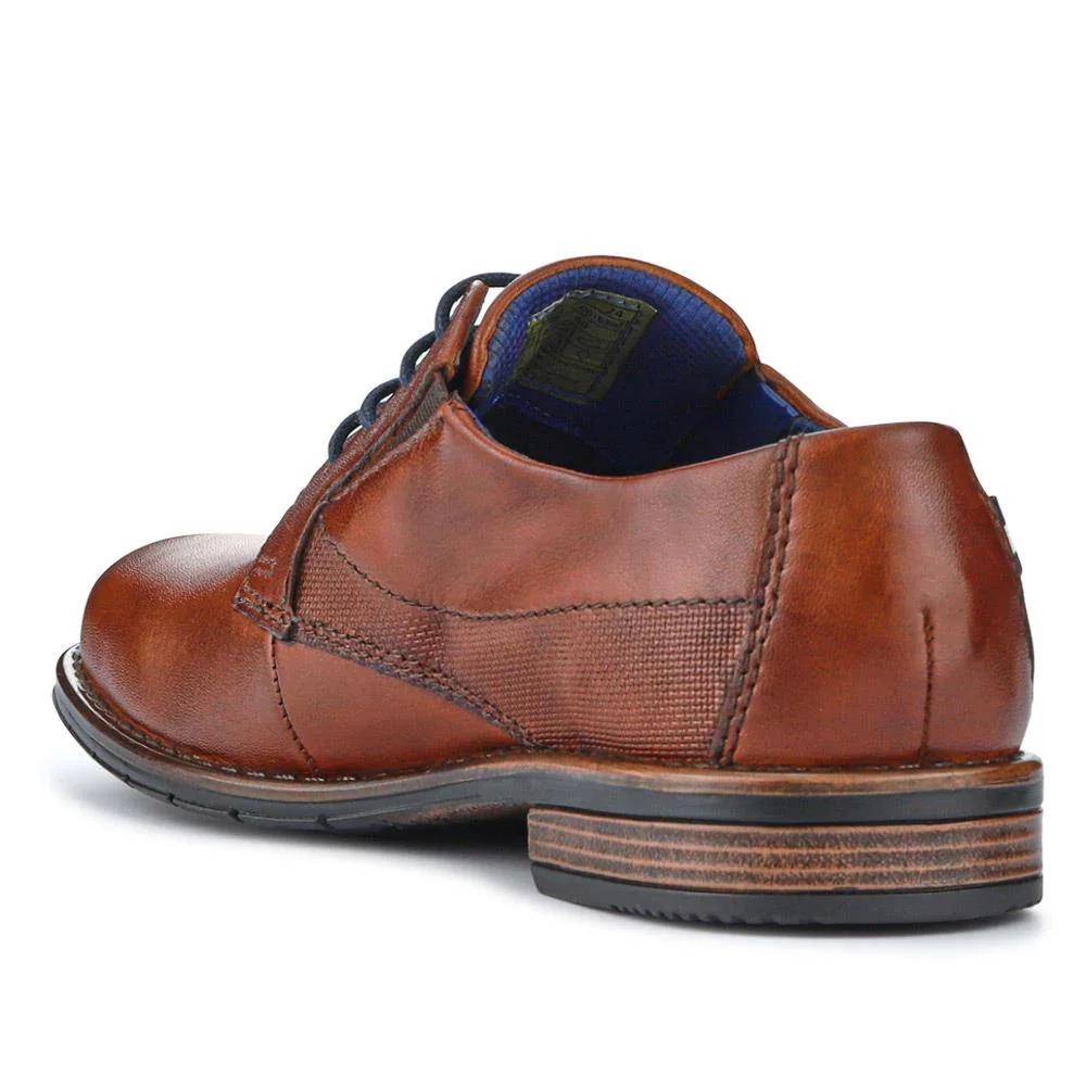 Wide-Fit Leather Lace-Up Shoes - BUG41501 / 326 718 - Cognac - Image 3