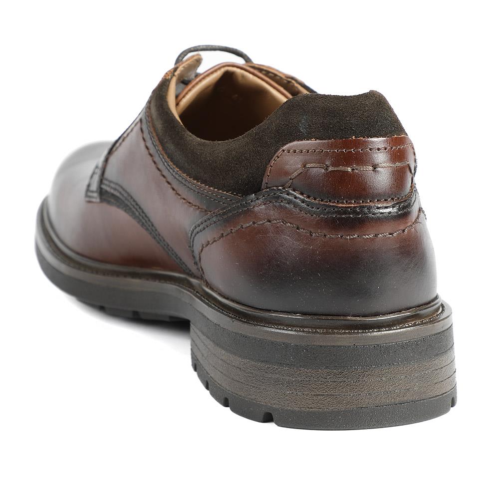 Wide Fit Leather Lace Up Shoes - FBFOO42005 / 327 996 - Brown - Image 3