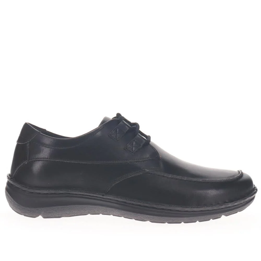 Wide Fit Leather Lace-Up Shoes - PARK40035 / 325 803 - Black - Image 2