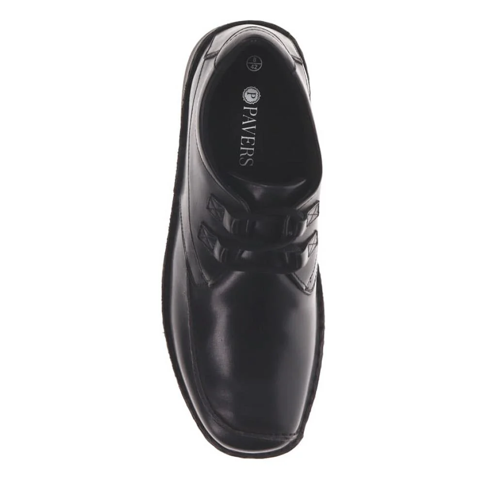 Wide Fit Leather Lace-Up Shoes - PARK40035 / 325 803 - Black - Image 4