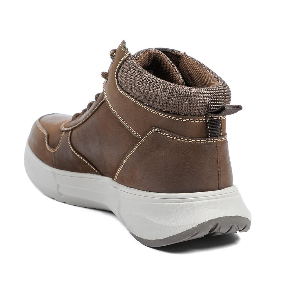 Wide Fit Leather Lace Up Trainers - RISI42000 / 328 243 - Brown - Image 3