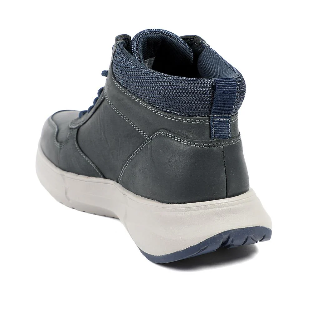 Wide Fit Leather Lace Up Trainers - RISI42000 / 328 243 - Navy - Image 3