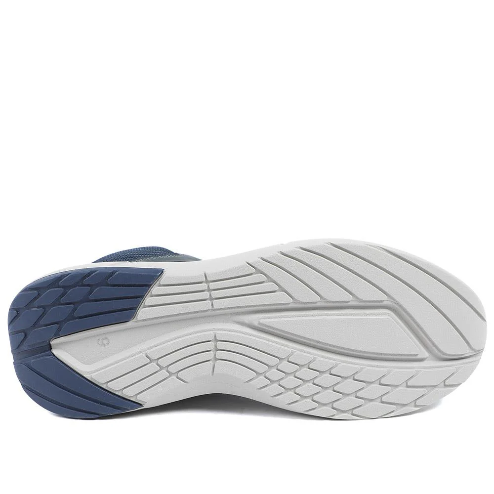 Wide Fit Leather Lace Up Trainers - RISI42000 / 328 243 - Navy - Image 5