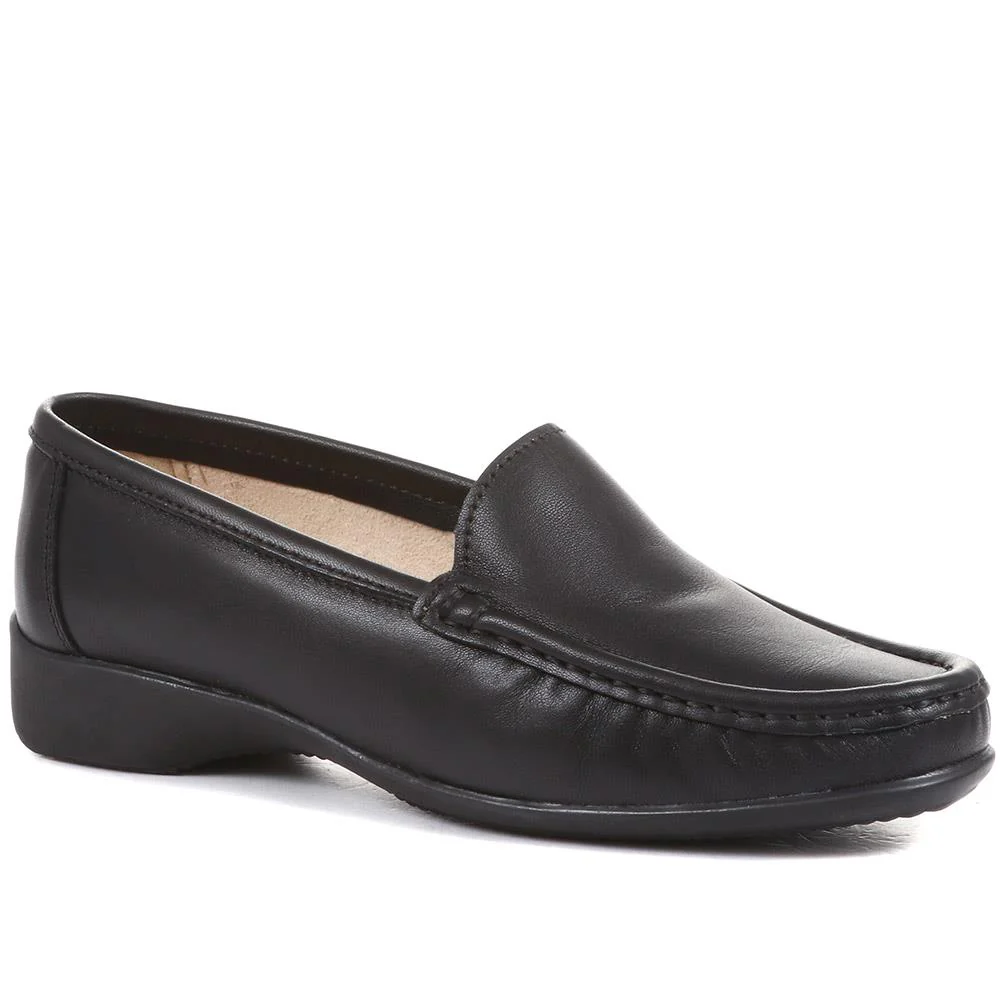 Wide-Fit Leather Loafers - CONT2400 / 309 091