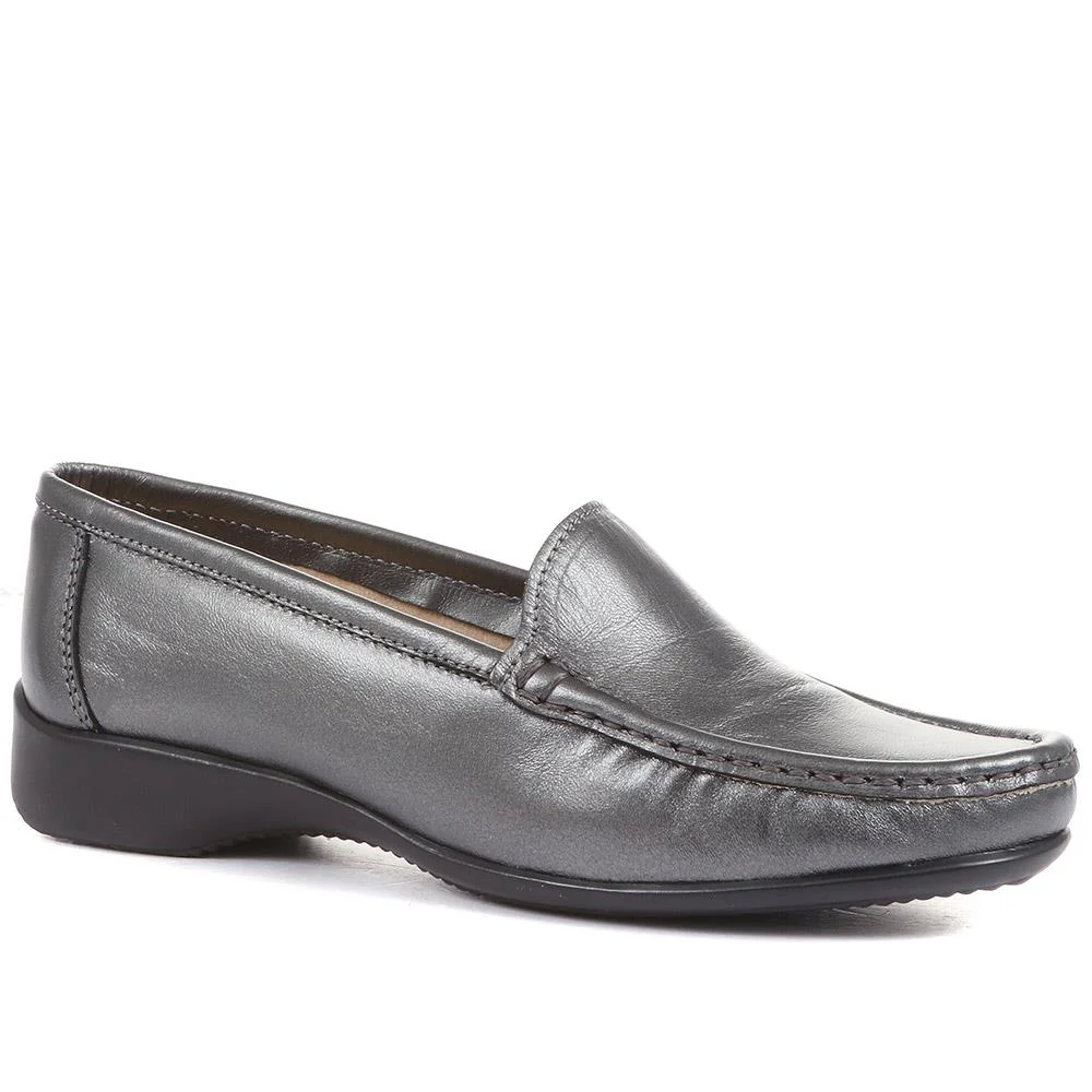 Wide-Fit Leather Loafers - CONT2400 / 309 091 - Image 4