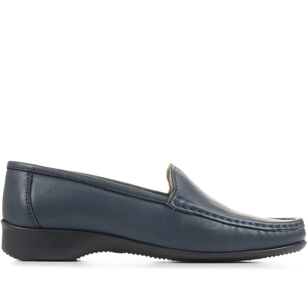 Smart Leather Loafers - CONT2400 / 309 091 - Navy - Image 2