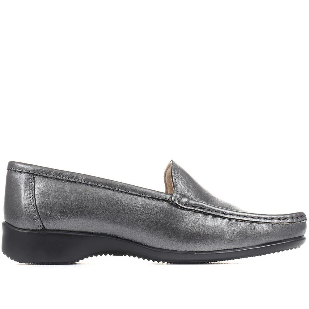 Smart Leather Loafers - CONT2400 / 309 091 - Pewter - Image 2