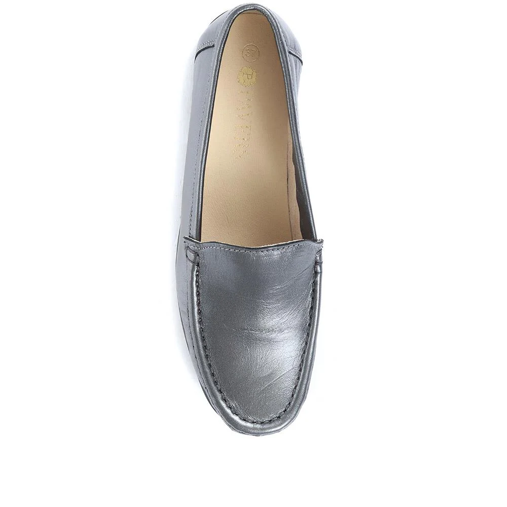 Smart Leather Loafers - CONT2400 / 309 091 - Pewter - Image 4