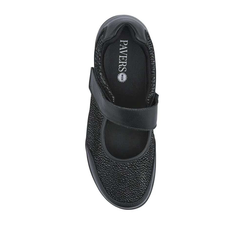 Wide Fit Leather Mary Janes - BRK42012 / 328 095 - Black - Image 4
