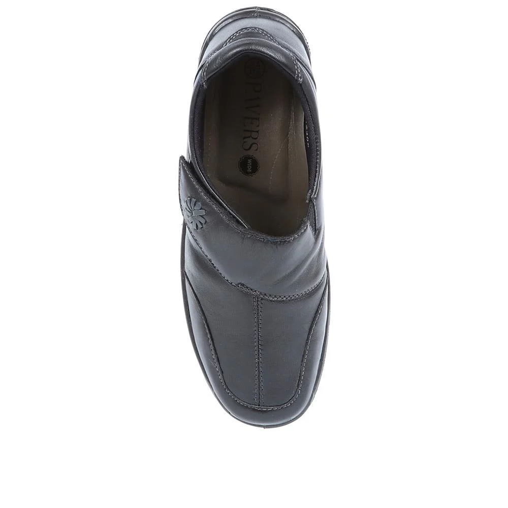 Wide Fit Leather One-Touch-Fasten Monk Shoes - RAJA2305 / 307 957 - Black - Image 5