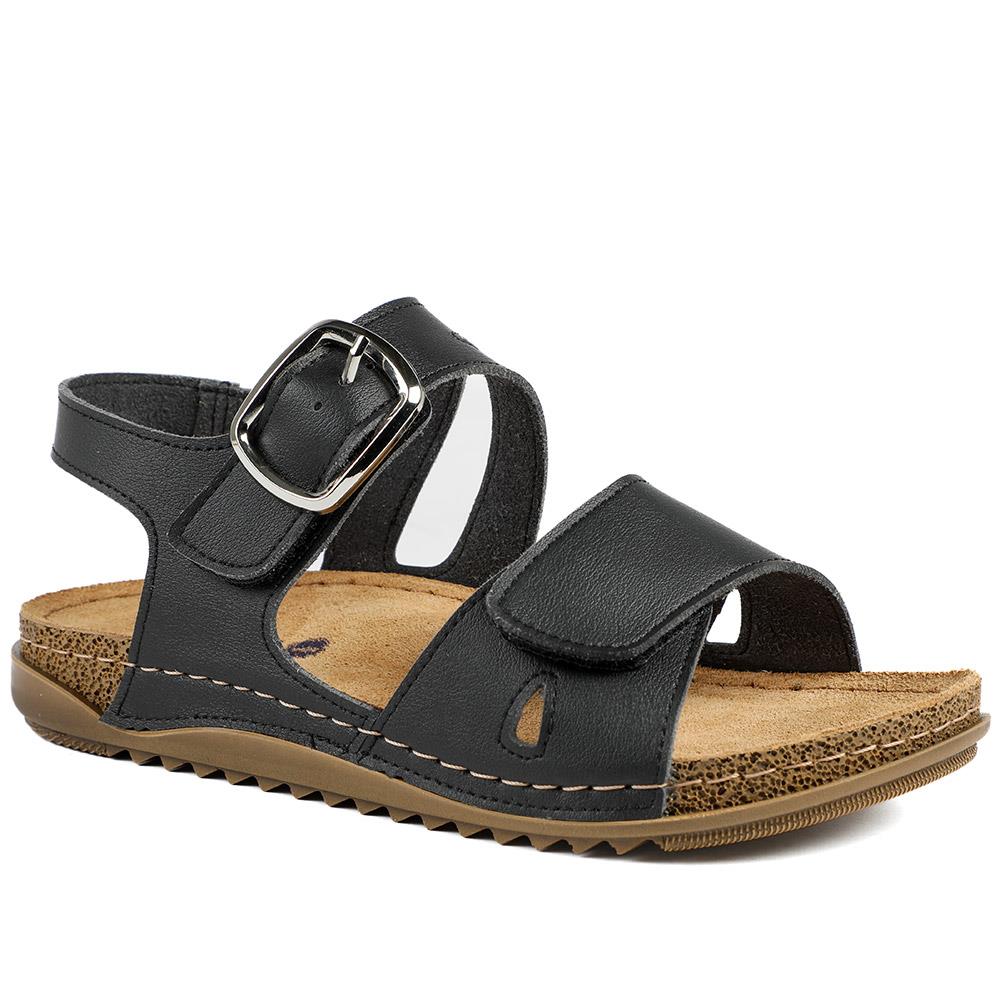 Wide Fit Sandals with Buckle Detail - SERAY43008 / 329 224 - Black