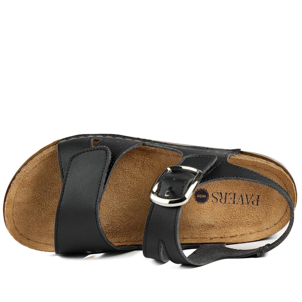 Wide Fit Sandals with Buckle Detail - SERAY43008 / 329 224 - Black - Image 5