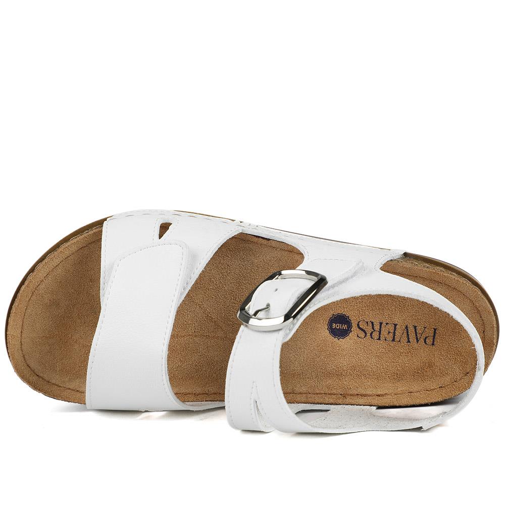 Wide Fit Sandals with Buckle Detail - SERAY43008 / 329 224 - White - Image 5