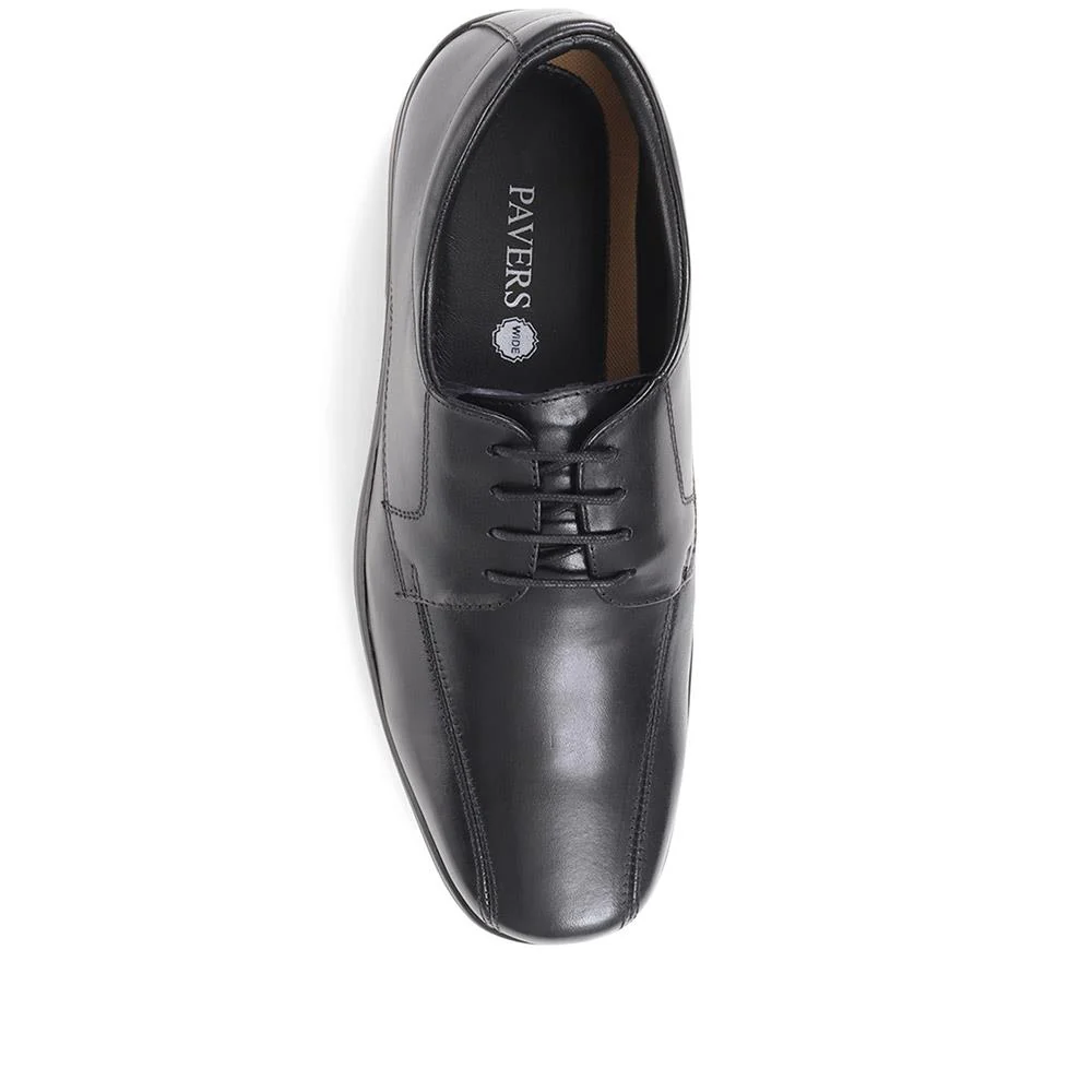 Wide Fit Leather Shoes - THEST36003 / 323 285 - Black - Image 4