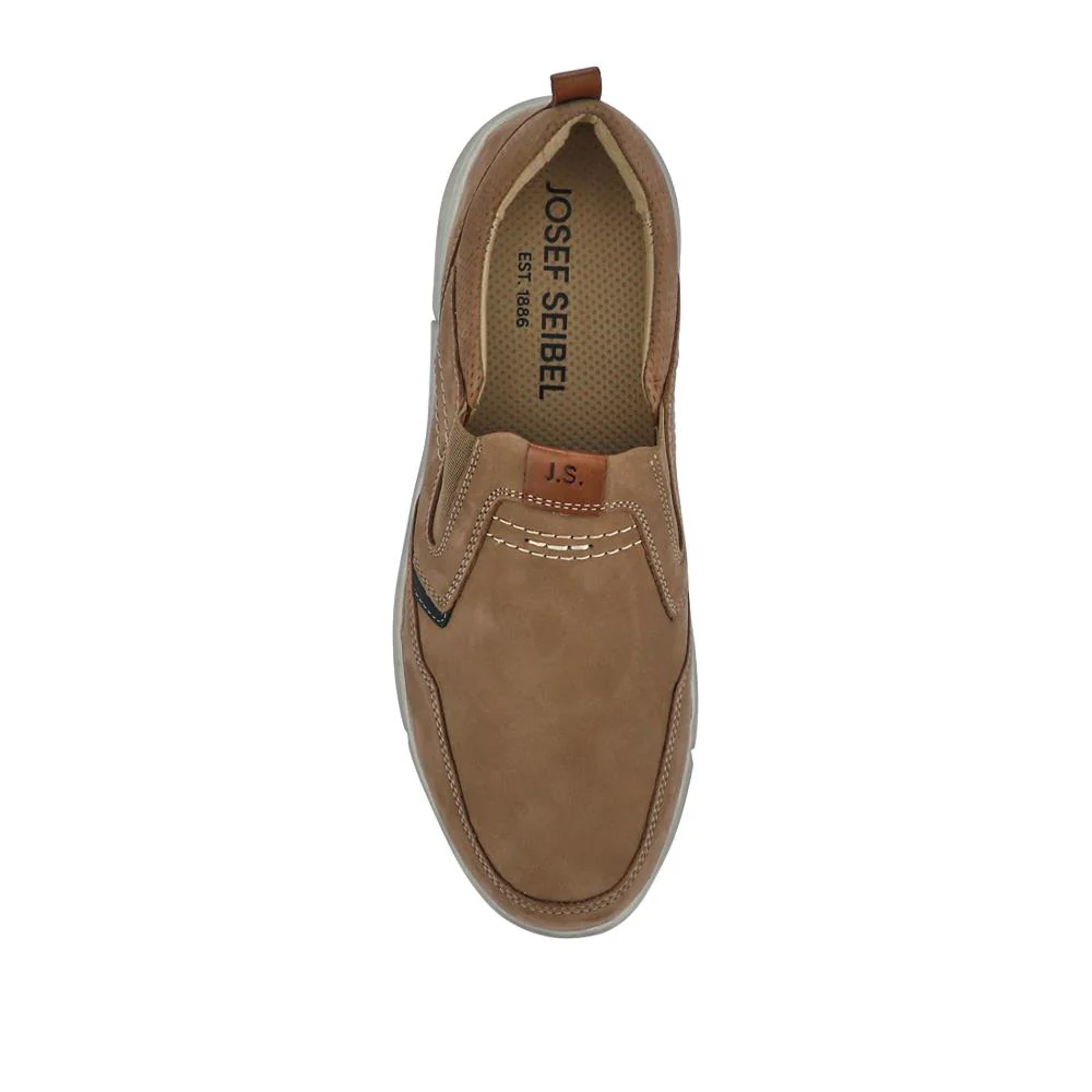Wide-Fit Leather Slip-On Shoes - JOSEF41508 / 327 048 - Taupe - Image 4
