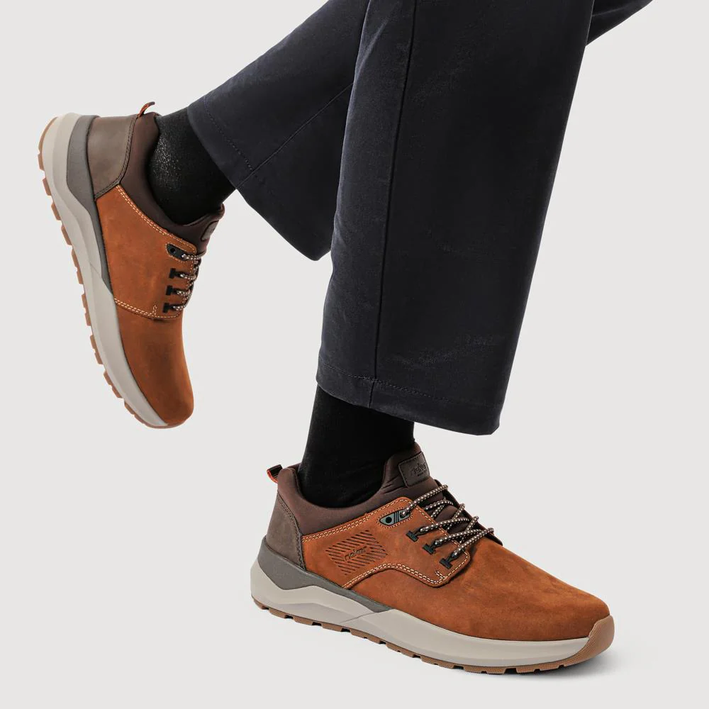 Wide Fit Leather Slip-On Shoes - RKR42504 / 327 705 - Brown - Image 5