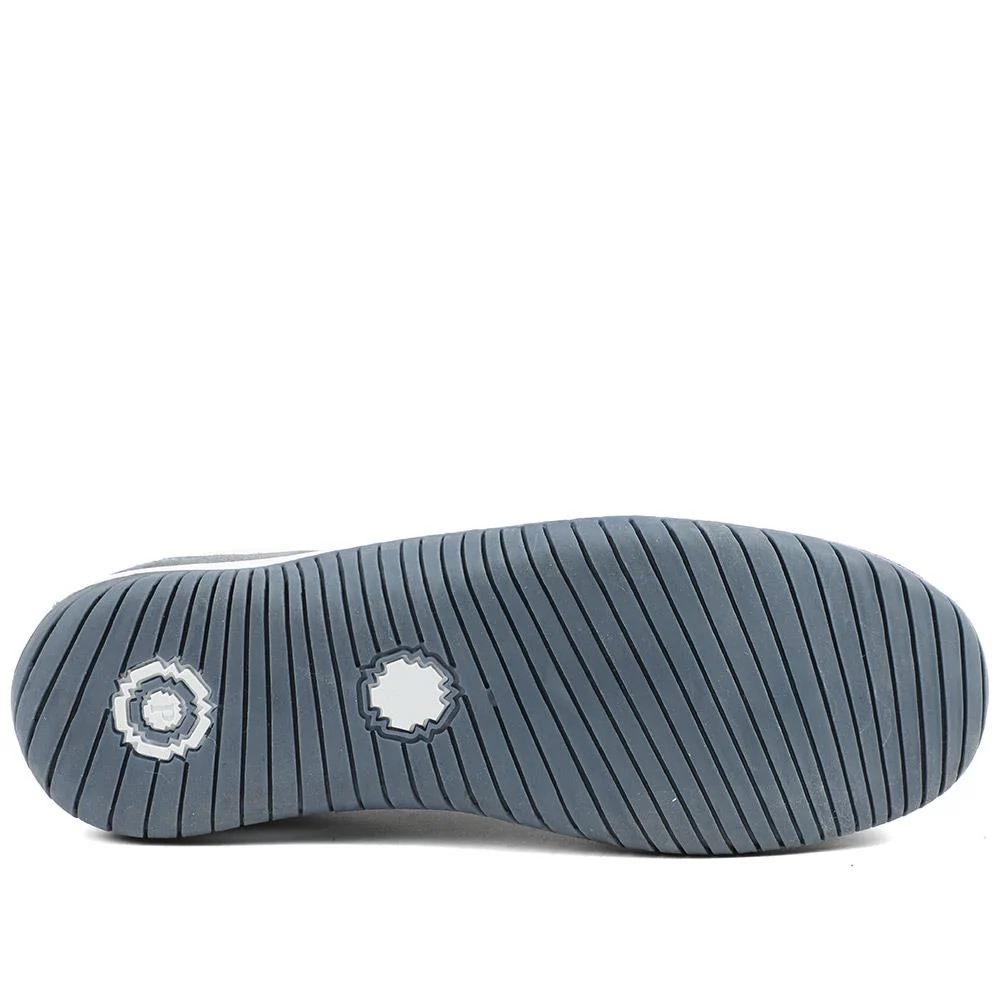 Wide Fit Leather Slip-On Shoes With Zip Fastening - BRK42019 / 328 406 - Denim - Image 6
