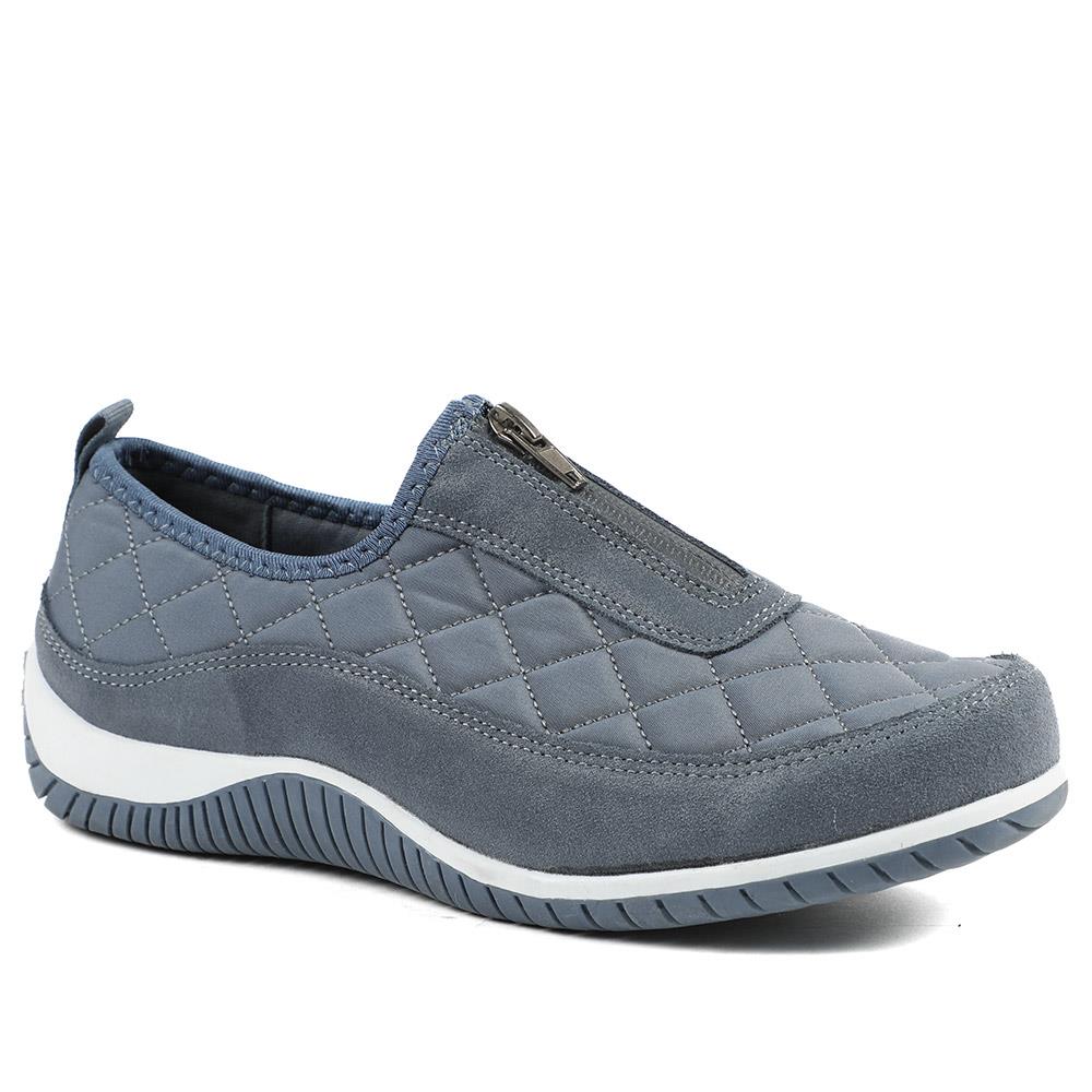 Wide-Fit Leather Slip-On Shoes With Zip Fastening - BRK42019 / 328 406 - Image 2