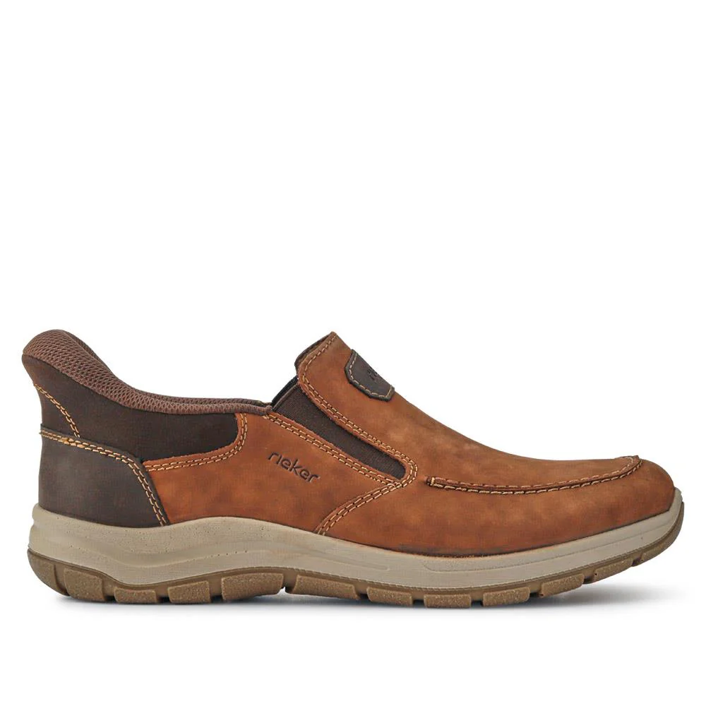 Wide-Fit Leather Slip-Ons - RKR41526 / 326 760 - Brown - Image 2