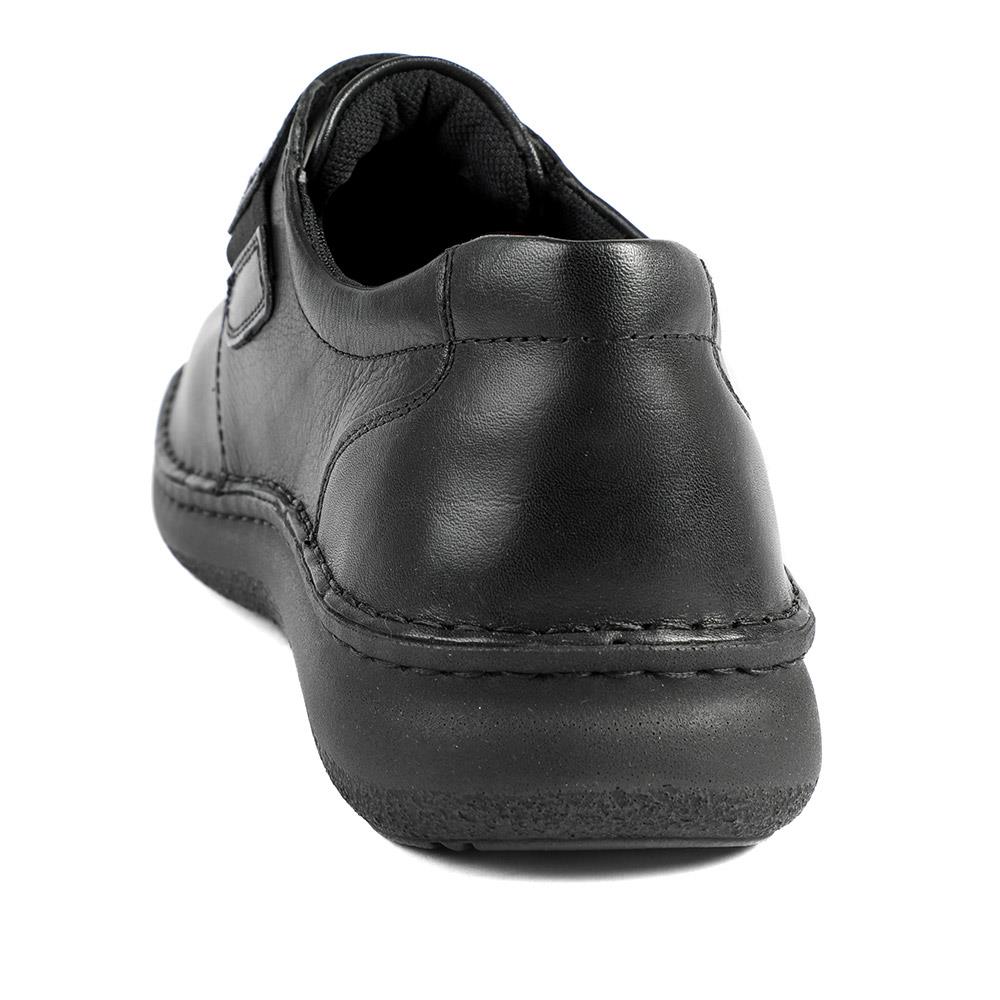Wide Fit Leather Smart Adjustable Fit Shoes - PARK42060 / 328 431 - Black - Image 3