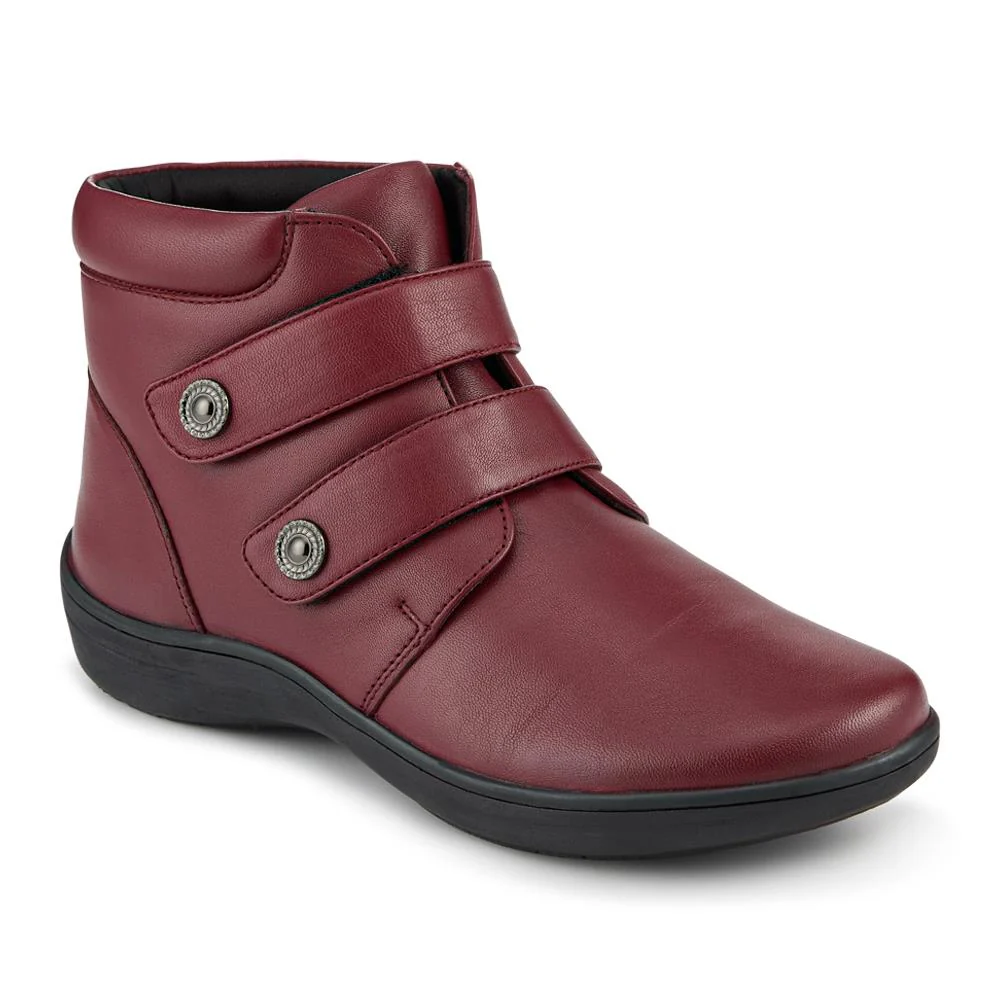 Wide Fit Leather Touch Fasten Boots - KF42005 / 328 423 - Image 2