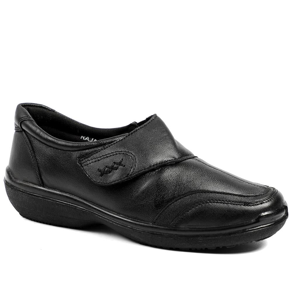 Wide Fit Leather Touch Fasten Monk Shoes - RAJA42000 / 328 598 - Black