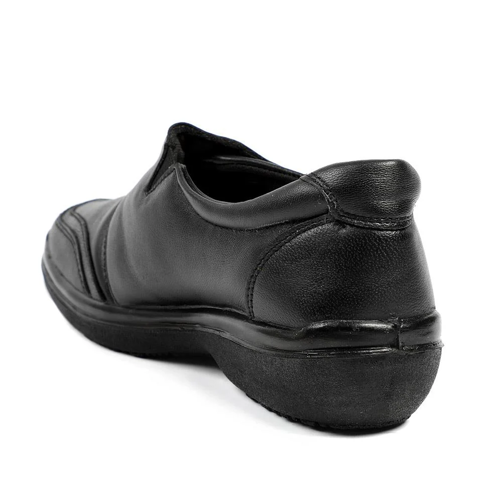 Wide Fit Leather Touch Fasten Monk Shoes - RAJA42000 / 328 598 - Black - Image 3
