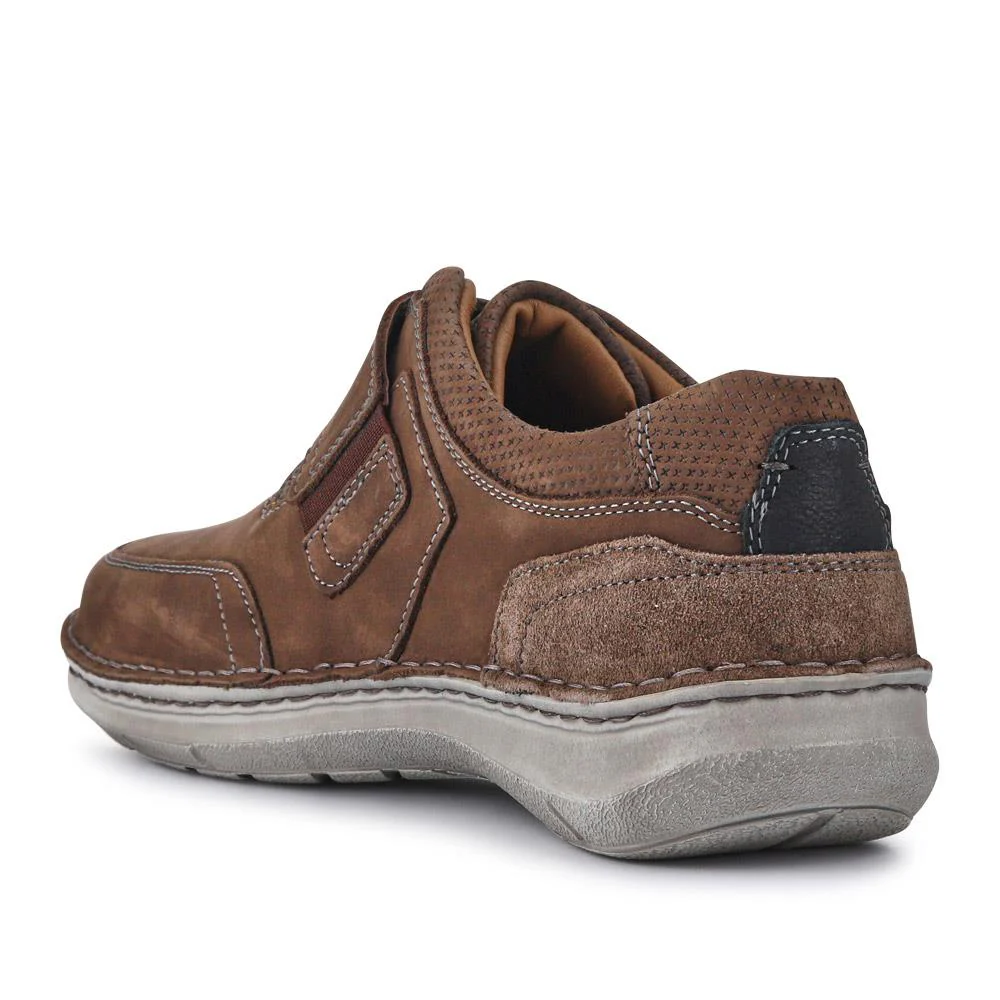 Wide-Fit Leather Touch-Fasten Shoes - JOSEF41507 / 327 047 - Dark Brown - Image 3