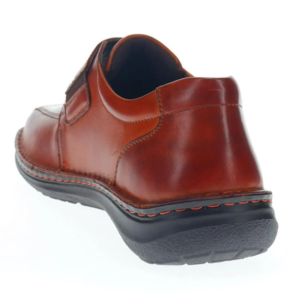 Wide Fit Leather Touch-Fasten Shoes - PARK40037 / 325 804 - Tan - Image 3
