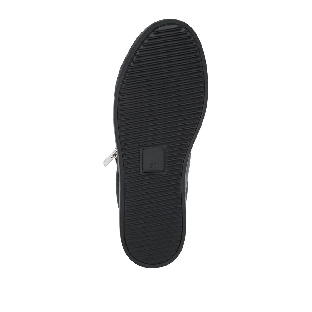 Wide Fit Leather Zip & Lace Trainers - ULUTA42000 / 328 391 - Black - Image 6