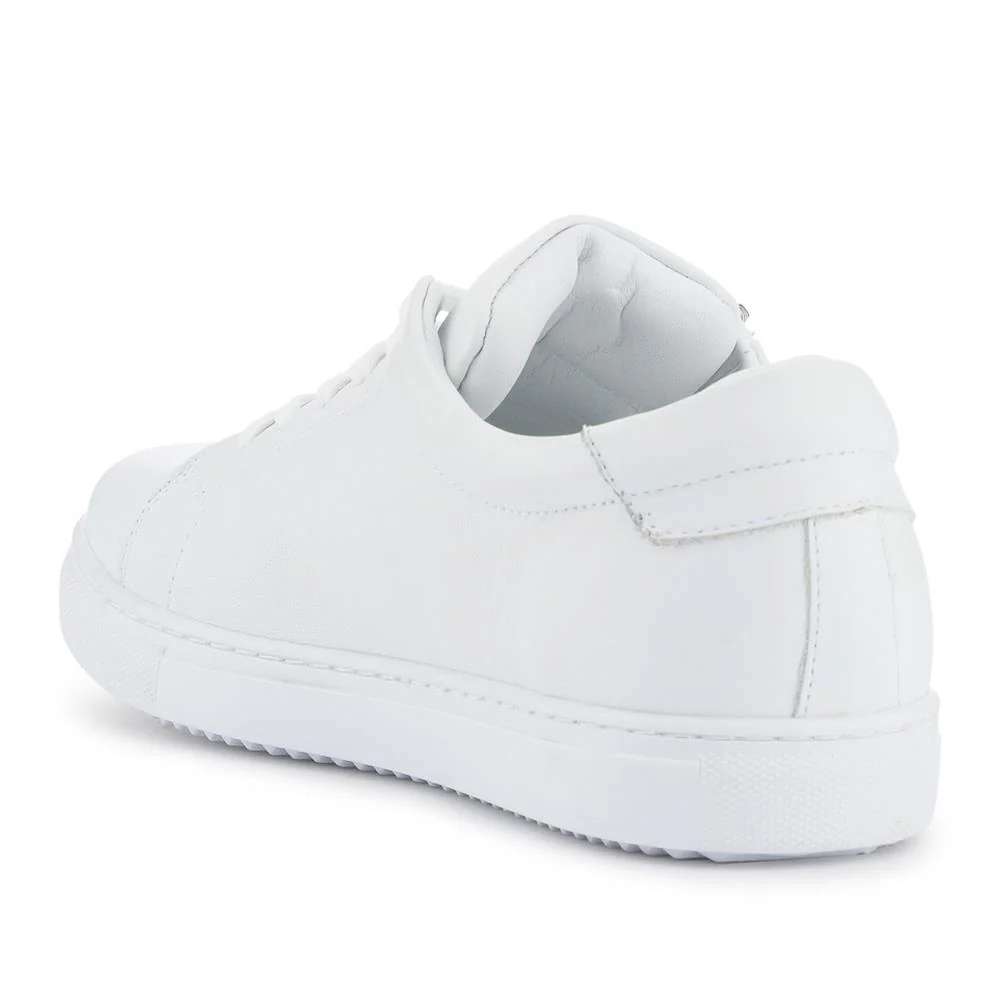 Wide Fit Leather Zip & Lace Trainers - ULUTA42000 / 328 391 - White - Image 4