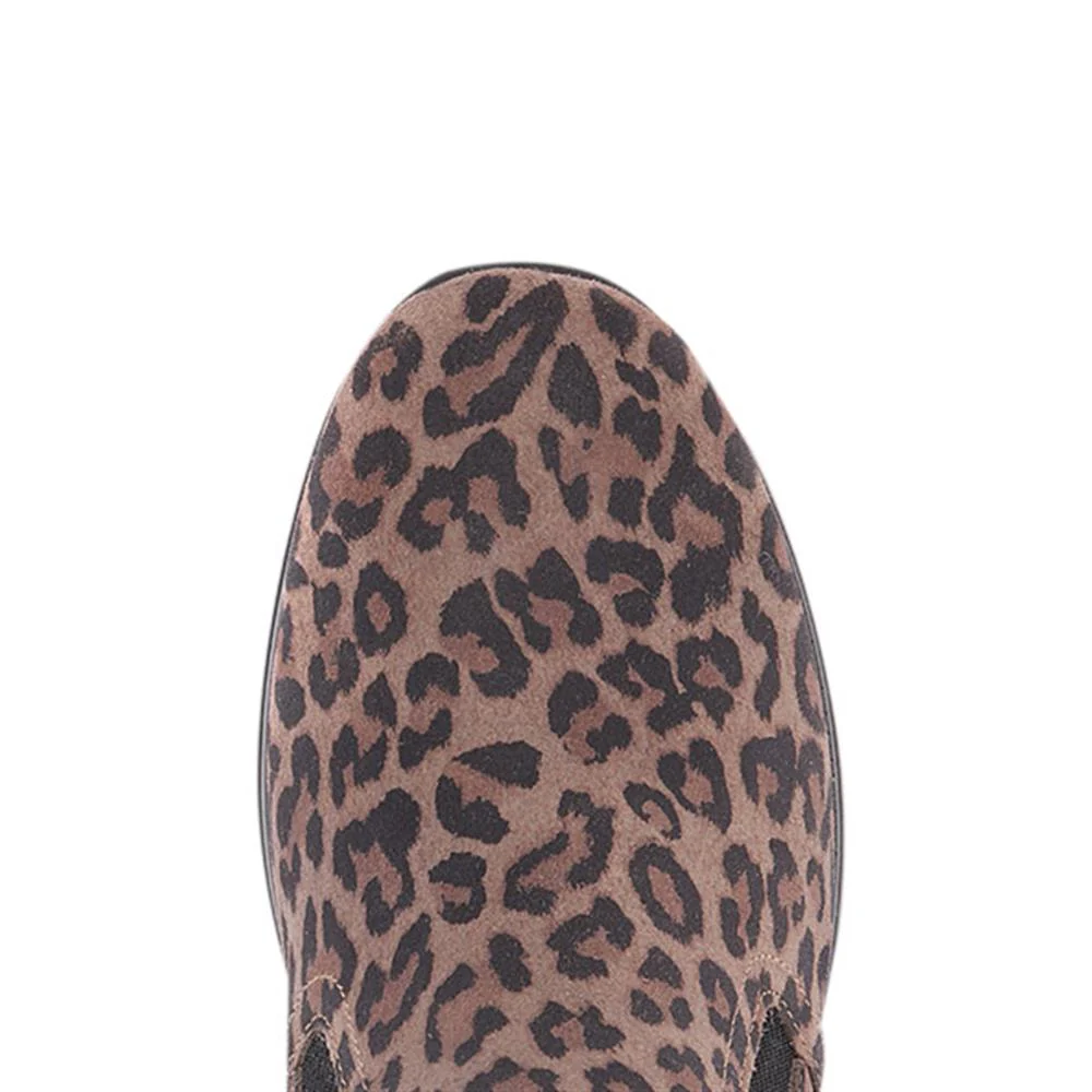 Wide Fit Leopard Print Chelsea Boots - FLY30000 / 315 741 - Brown Leopard - Image 6