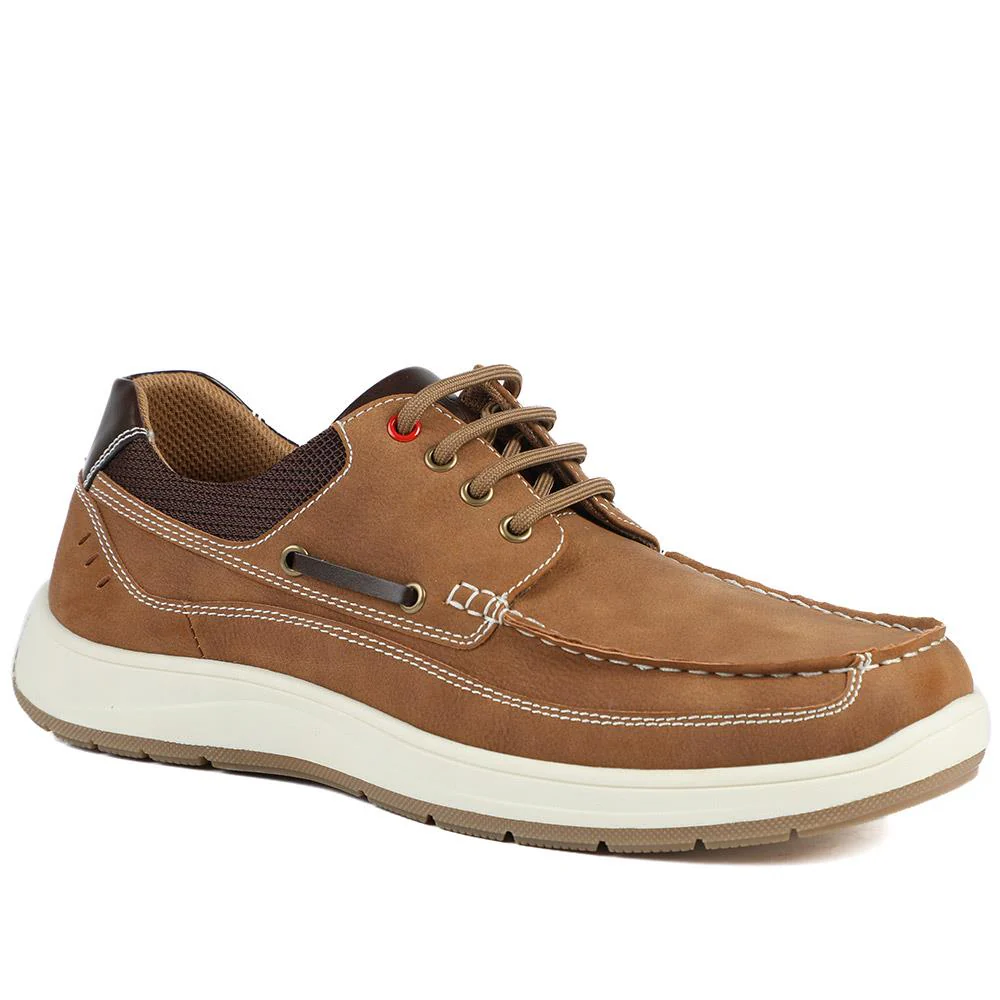Wide Fit Lightweight Lace Up Shoes - CHANG43000 / 328 832 - Tan