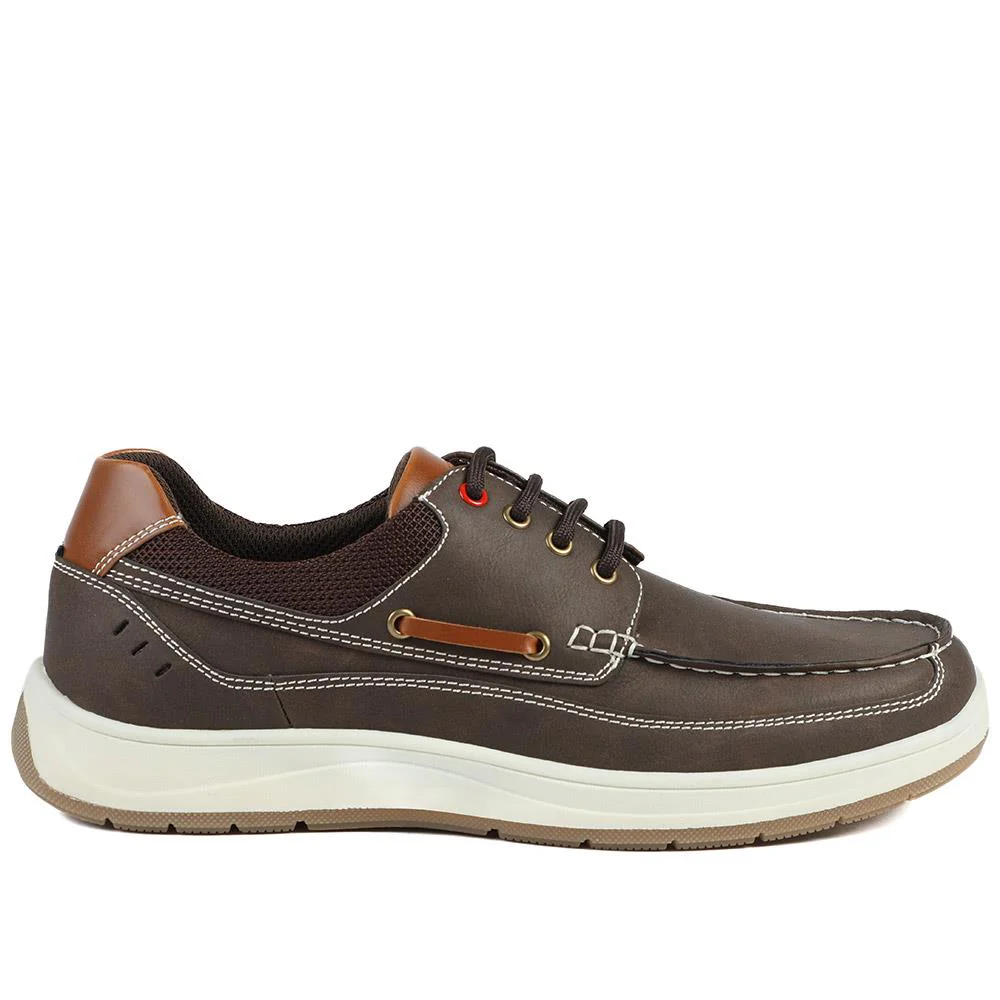 Wide Fit Lightweight Lace Up Shoes - CHANG43000 / 328 832 - Brown - Image 2