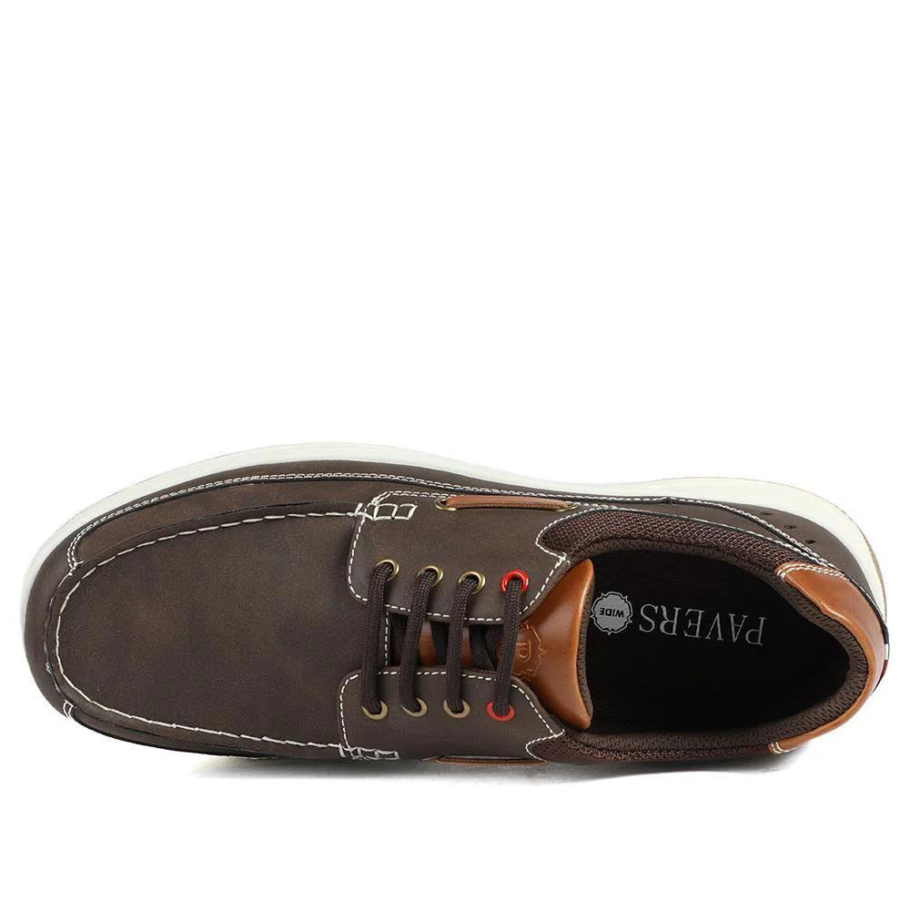 Wide Fit Lightweight Lace Up Shoes - CHANG43000 / 328 832 - Brown - Image 4
