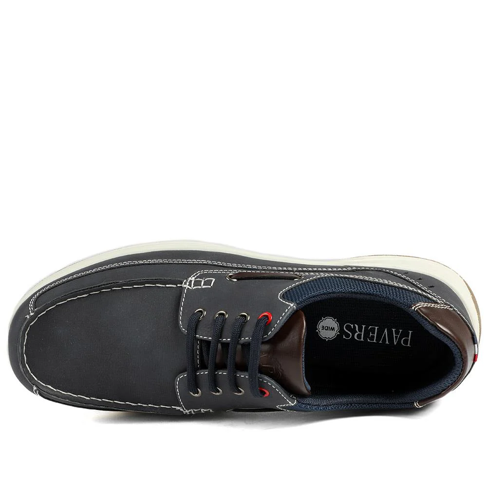 Wide Fit Lightweight Lace Up Shoes - CHANG43000 / 328 832 - Navy - Image 4