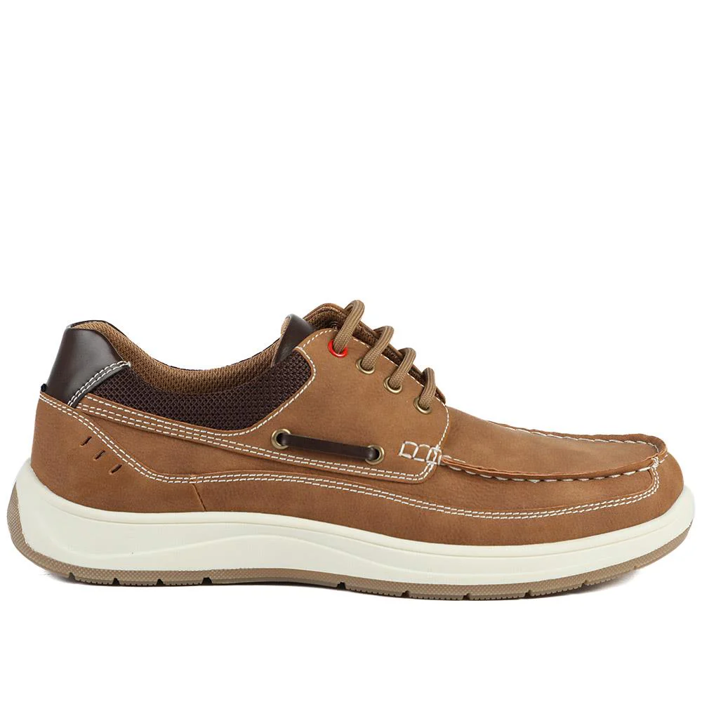 Wide Fit Lightweight Lace Up Shoes - CHANG43000 / 328 832 - Tan - Image 2