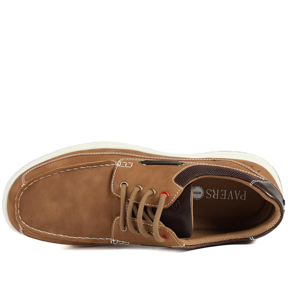 Wide Fit Lightweight Lace Up Shoes - CHANG43000 / 328 832 - Tan - Image 4