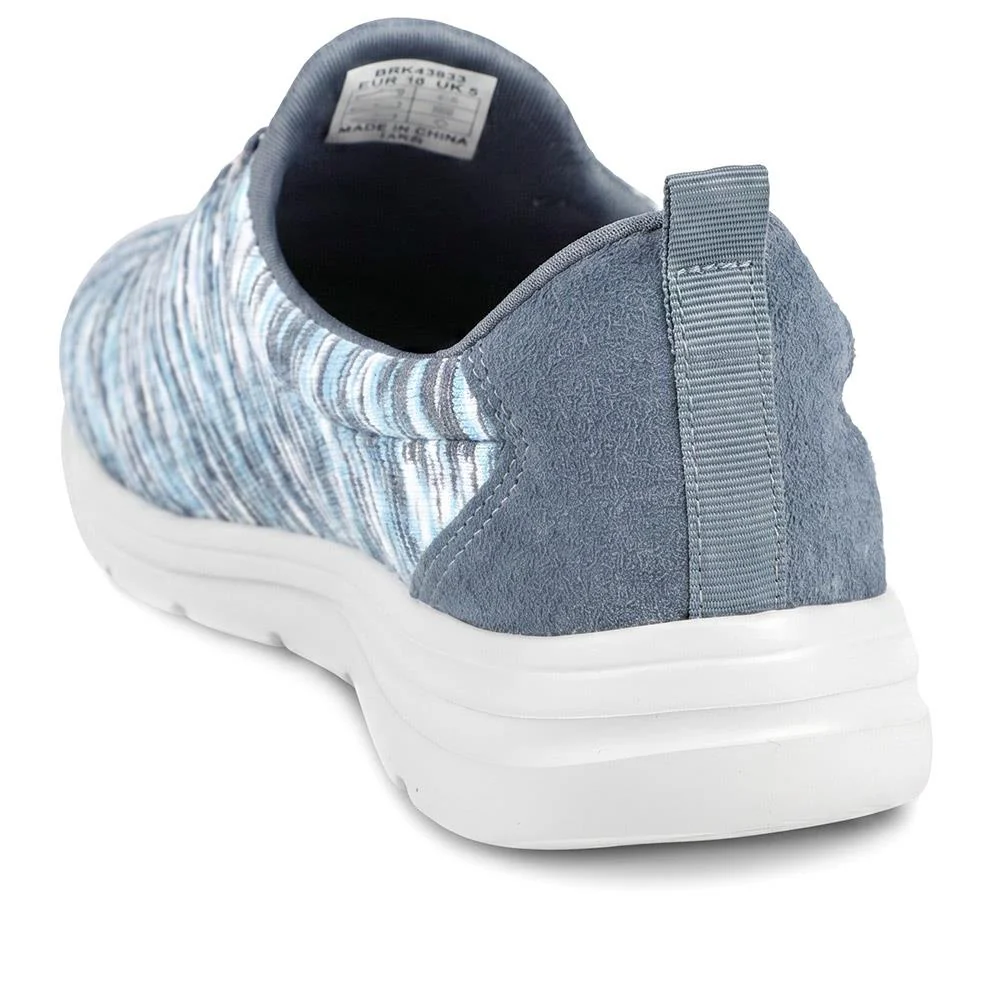 Wide Fit Memory Foam Bungee Lace Trainers - BRK43033 / 329 274 - Denim - Image 3