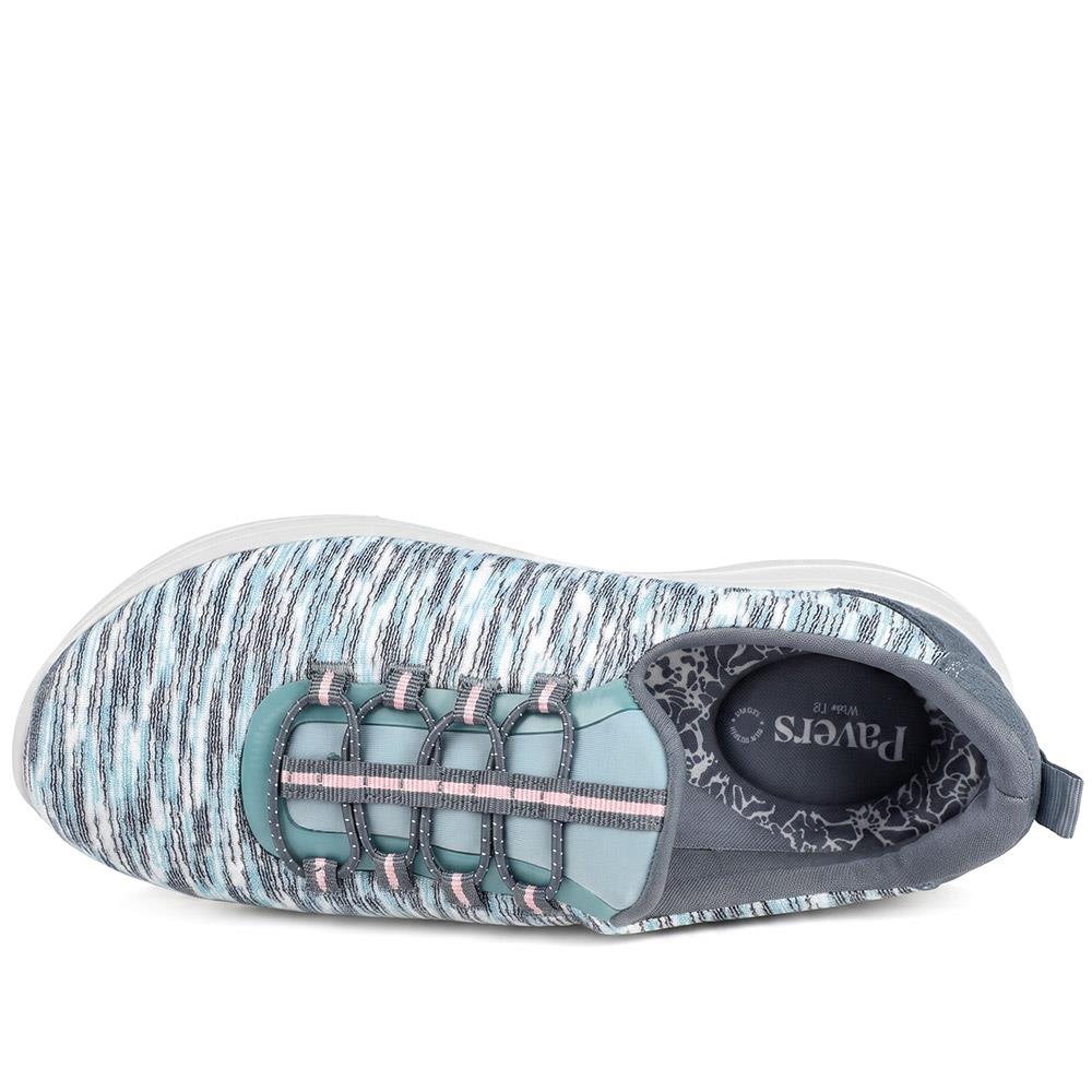 Wide Fit Memory Foam Bungee Lace Trainers - BRK43033 / 329 274 - Denim - Image 4