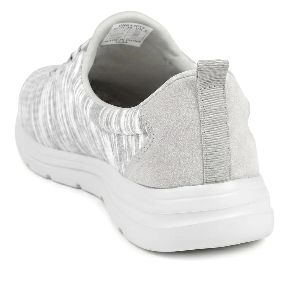 Wide Fit Memory Foam Bungee Lace Trainers - BRK43033 / 329 274 - Grey - Image 3