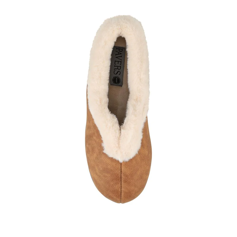 Wide Fit Memory Foam Cosy Slippers - QING42006 / 327 933 - Chestnut - Image 4