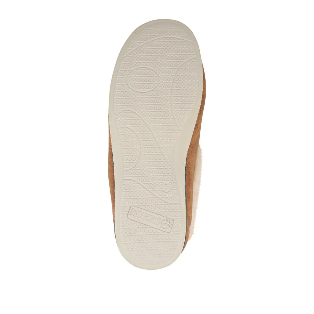 Wide Fit Memory Foam Cosy Slippers - QING42006 / 327 933 - Chestnut - Image 5