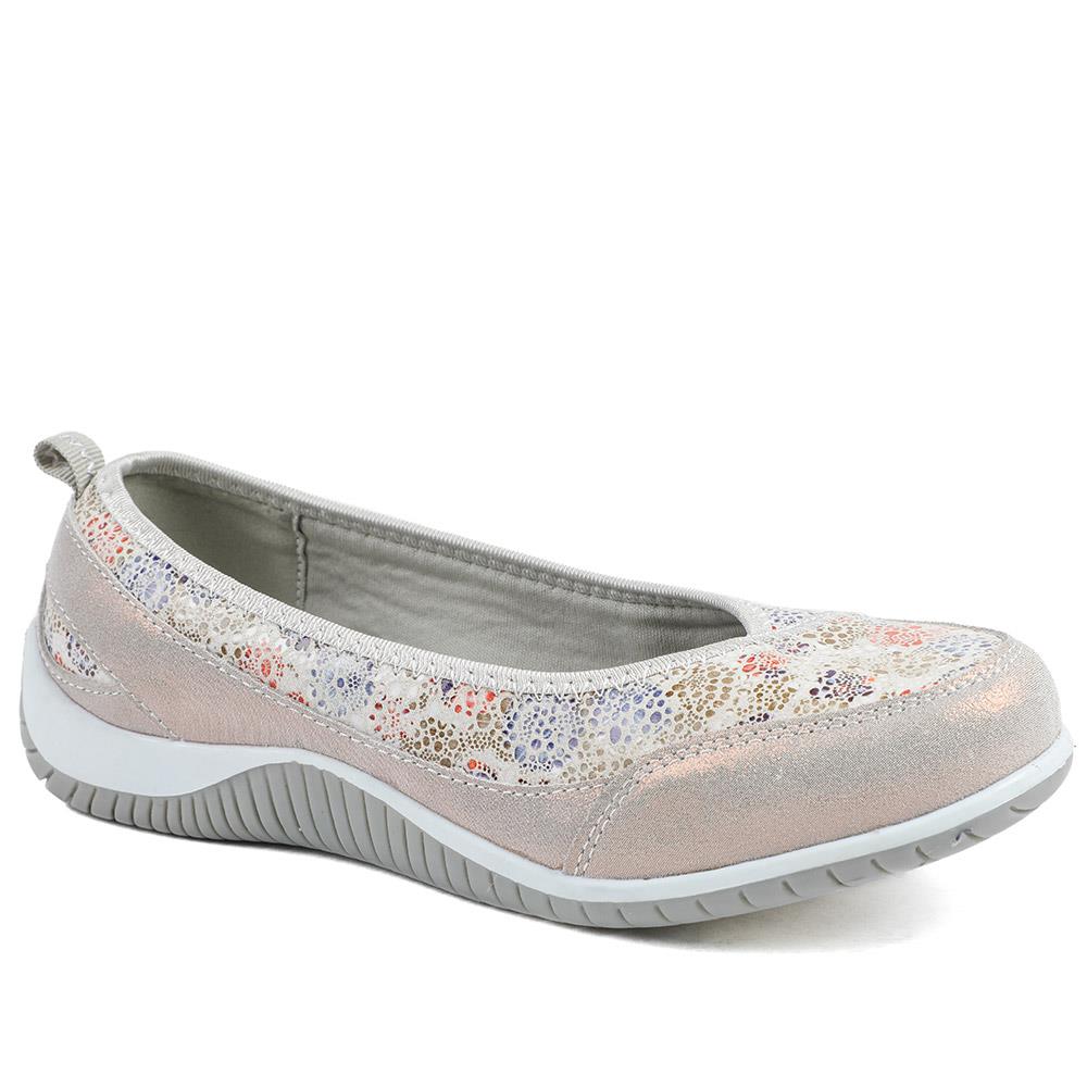 Wide Fit Memory Foam Floral Pumps - BRK43007 / 329 007 - Image 2