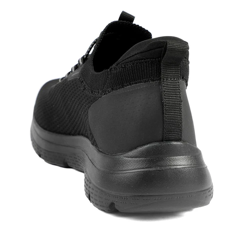 Easy Step In Wide Fit Memory Foam Lace Up Trainers - BOJIE43000 / 328 888 - Black - Image 4