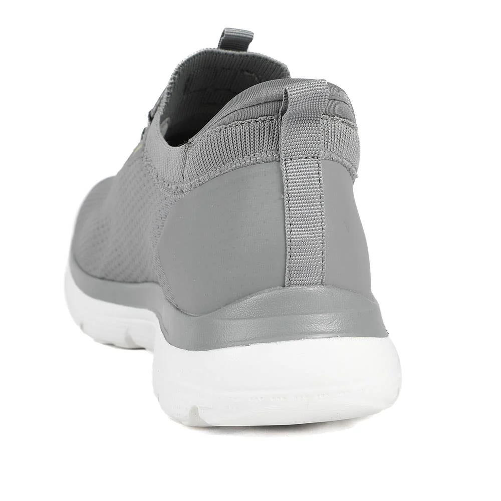 Easy Step In Wide Fit Memory Foam Lace Up Trainers - BOJIE43000 / 328 888 - Charcoal - Image 4